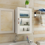 单门磨砂玻璃浴室壁挂柜卫生间墙上吊柜壁柜洗手间储物柜置物柜