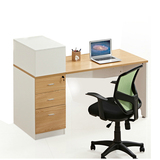 厂家直销 简约时尚公司职员办公桌单人位组合电脑桌办公桌带高柜