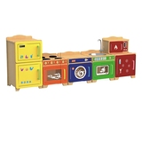新款幼儿园过家家玩具高端区角类玩具木制厨房家电组合 仿真冰箱