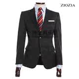 韩国直邮 ZIOZIA 羊毛修身西服专柜正品代购BZT1SB1001BK黑色外套