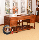 中式 明清仿古实木 台式电脑桌 办公桌 书桌椅组合 榆木家具特价