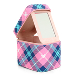 新款韩国化妆包硬 可爱大容量化妆箱 小号便携手提带镜子包邮