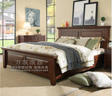 特价美式乡村实木床双人床1.5米1.8米婚床地中海复古简约卧室家具