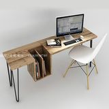 创意实木办公桌椅组合单人现代简约家用书桌简易设计台式电脑桌子