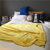 时尚素色法莱绒毛毯薄毯夏季纯色空调毯单双人午睡盖毯披肩沙发毯