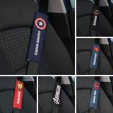 汽车安全带护肩套美国队长超人车用内饰用品卡通可爱加长四季套装
