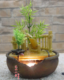 流水喷泉摆件日式竹子客厅办公室桌面喷泉招财加湿器流水招财摆设