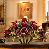 凡尔赛欧式仿真花套装绢花装饰花艺套装茶几餐桌玄关客厅摆设花