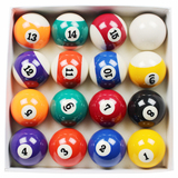 黑八水晶台球子美式十六彩桌球杆斯诺克球子标准大号台球用品
