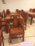红木家具非洲花梨木长方形餐桌餐台象头餐桌餐台实木餐桌向荣红木
