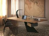 实木电脑桌台式家用双人办公桌简约现代铁艺会议桌书桌长桌写字台