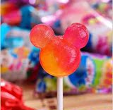30个包邮日本进口固力果迪斯尼米奇头水果棒棒糖10g儿童节礼物
