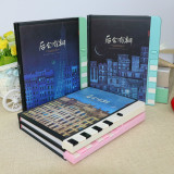 韩国创意男女生日记本密码本商务记事本线装办公文具带锁笔记本子