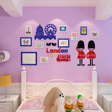 英伦照片墙创意3D立体亚克力卡通动漫墙贴客厅卧室儿童房组合相框