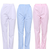 南丁格尔护士裤冬装厚款夏装薄款松紧袋上腰粉色蓝色白色工作服裤