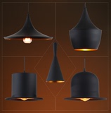 现代简约餐厅灯网吧吊灯单头黑白彩色半圆创意个性办公室灯罩灯具