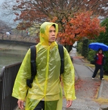 sisland新款出口韩国一次性雨衣 纽扣式长款旅行户外轻便雨衣雨披