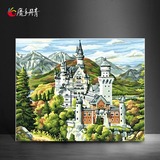 魔手丹青DIY数字油画客厅卧室风景装饰画世界箸名建筑新天鹅堡