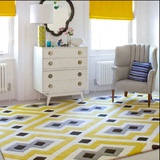 现代宜家格子地毯客厅茶几欧式地毯卧室床边样板间手工地毯定制