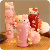 韩国可爱卡通KT猫凯蒂猫保温杯不锈钢简约保温杯女士学生儿童水杯