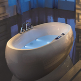 椭圆形亚克力浴缸独立式无缝一体冲浪按摩恒温加热贵妃浴缸1.8米