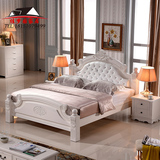 榆木床实木床1.8米成人中式 双人床 开放漆大床高箱体储物1.5婚床