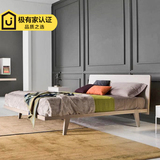 北欧全实木床1.5 1.8米双人床现代简约韩式婚床软床创意时尚大床
