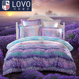 LOVO罗莱公司出品 床上用品 全棉床单四件套爱在普罗旺斯