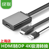 绿联 HDMI转DP线 HDMI转大DP高清转换器 hdmi1.4转DP1.2转接头 4K