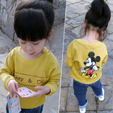 儿童装2016春秋季男女童韩版卡通长袖T恤上衣打底衫小孩衣服2-8岁