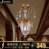 欧式玄关水晶吊灯 餐厅全铜灯 别墅工程走廊过道 法美式复古灯具