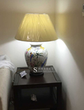 HH风格Coral 花鸟陶瓷台灯中式美式客厅卧室床头台灯