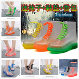 全国包邮 韩国女鞋水晶果冻鞋女士平跟透明雨鞋马丁雨靴水鞋水靴