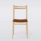 白蜡木布面餐椅全实木黑胡桃椅子餐椅简约现代餐厅 家具可定制