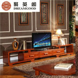 聚英阁  实木橡木电视柜 伸缩地柜 全实木现代中式新款 特价
