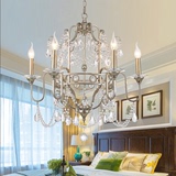 美式吊灯北欧客厅灯创意铁艺复古餐厅灯具现代简约卧室水晶吸顶灯