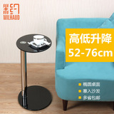米约 沙发边桌可移动小茶几高低升降美式边几角几现代玻璃小方桌