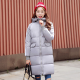 2016新款冬季女装中长款加厚面包棉衣宽松韩版大码学生棉袄外套