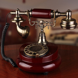 包邮 仿古电话机实木 欧式工艺复古电话机旋转盘 时尚创意座机