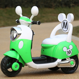 新款儿童宝宝电动摩托车可坐可骑三轮车小木兰充电踏板童车