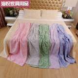 【特价】三琪纯棉纱布针织毯单双人毛巾被休闲午睡空调毯可铺可盖