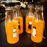 创意可可王国可乐塑料汽水瓶潮流夏季便携提绳学生卡通随行随手杯