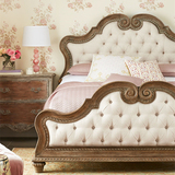 卧室配套家具欧式床双三人床公主床多色实木法式1.2/1.5/1.8婚床