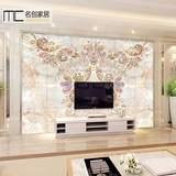 瓷砖背景墙欧式3d微晶雕刻简约立体客厅电视过道玄关影视墙彩蝶