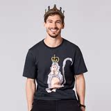 Dolce&Gabbana 2016新款 皇冠猴子印花男士圆领短袖T恤