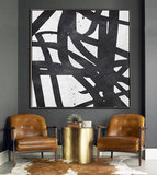 设计师纯手绘北欧宜家现代简约风格大幅玄关客厅卧室抽象油画挂画