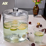 双层果汁罐 无铅玻璃杯带水龙头 冷水壶 大容量4.7升易清洗