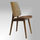 现代简约实木椅子北欧风餐椅电脑办公椅家用酒吧咖啡厅创意贝壳椅