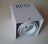 一头盒仔灯明装单头LED格栅射灯方形射灯5.5w射灯 合子灯白色3W4W