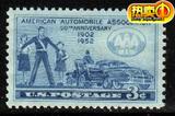 美国 - #1007：1952，交通运输，汽车协会AAA，外国邮票1全新